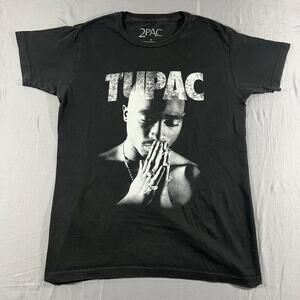 Tupac Shakur Graphic T Shirt Mens Small Black Rap Hip Hop Licensed 2Pac Tee